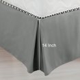 thumbnail image 4 of Unique Bargains Pleated Bed Skirt Classic Tailored Styling Dust Ruffled Hotel, 4 of 10