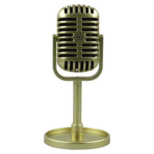 Microphone Rétro Analogique Accessoire Microphone Style Vocal Classique Accessoires de Photographie de Scène