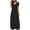 Black, variant on fatyb Women's Short Sleeve Maxi Dresses Crew Neck Casual Long Dresses Printed Summer T Shirt Dresses