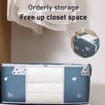 thumbnail image 4 of Fesfesfes Quilt Storage Bag Large Capacity Dustproof Waterproof Design Breathable Fabric for Comforters Blankets Bedding Home Closet Organization, 4 of 6