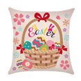 thumbnail image 1 of Hbdhejl Easter Pillowcase Rabbit Holiday Home Sofa Bedside Peach Skin Pillowcase, 1 of 4