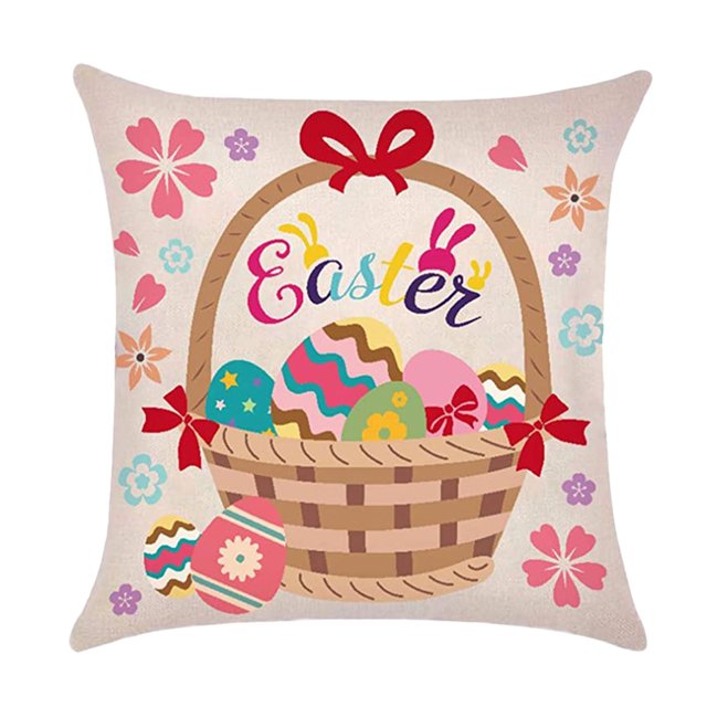 Hbdhejl Easter Pillowcase Rabbit Holiday Home Sofa Bedside Peach Skin Pillowcase