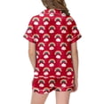 thumbnail image 4 of Rainbow Printed Childrens Short Sleeve Button Down Pajama and Shorts Two Piece Sleepwear Set for Girls, 4 of 4