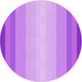 thumbnail image 1 of Ahgly Company Tapis d'Intérieur Ronds de Style Transitionnel Lavables à la Machine, Violet Pourpre, 6 Pieds Rond, 1 of 7
