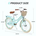 thumbnail image 2 of Couleurs Multiples, Vélo pour Filles avec Panier pour Enfants de 7 à 10 Ans, Roue de 20 Pouces, Roues Stabilisatrices Non Incluses, 2 of 5