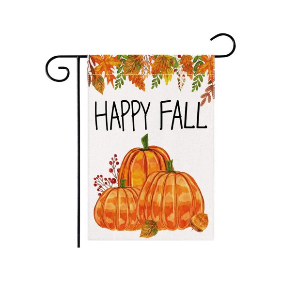 Feltree Double-Sided Halloween Garden Flag, Weather-Resistant Polyester Outdoor Decoration for Fall/Yard Parties, 30x45cm Fade-Proof Courtyard Banner