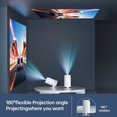 thumbnail image 5 of Mini Projecteur 270° Bluetooth 5.2, Projecteur Vidéo Portable Wi‐Fi 200 ANSI Lum, Projecteur Auto Keystone 4K avec Système Android, 5 of 5