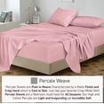 thumbnail image 5 of Ruvanti 100% Cotton Sheets - Crispy Cooling Percale Sheets For Split King Size Bed, Breathable & Durable Split King Sheet Set For Adjustable Bed, 16 Inches Deep Pocket Bed Sheets, Bridal Rose, 5 Pcs, 5 of 5