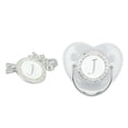thumbnail image 2 of With Silicone Baby Pacifier Silver A-Z Letters Safe BPA Free One Piece Seamless Pacifier with Lid for Infant 6-18 Months, 2 of 7
