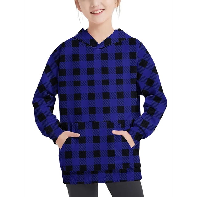 Chandail à Capuchon pour Bébés et Tout-Petites en Liquidation Liquidation Col Ras du Cou Surdimensionné Chandail à Capuchon Mode pour Enfants Manches Longues Chandail à Enfiler Hauts 4-14 Ans pour Filles et Garçons Chandails pour Tout-Petits Bleu 7T
