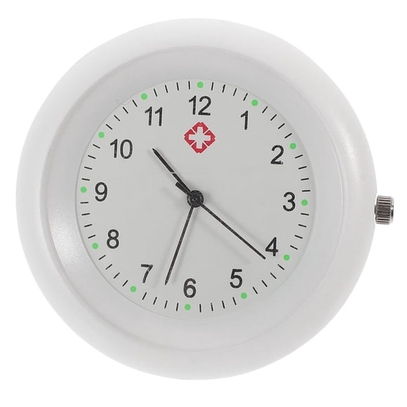 CNKOO Montre Stéthoscope pour Table de Poitrine Montre d'Infirmière avec Chaîne Clip Montres Robot Quartz Métal Blanc
