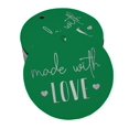 thumbnail image 1 of Inkdotpot Made With Love Text Bottle Tag Real Silver Foil Favor Hang Tags 50 Pack, 1 of 6