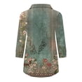 thumbnail image 4 of RKSTN Chemisiers Décontractés Boho à Imprimé Floral pour Femmes, Col en V, Manches Longues, Automne, Hauts à Imprimé Floral, Blouses Amples, Chemises, 4 of 6