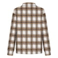 thumbnail image 4 of Mceream Women's Ribbed Knit Shacket Button Down Plaid Jackets Long Sleeve Sweater Shirts Fall Winter Trendy Cardigans Plus Size Winter Warm Outwear Chaqueta De Invierno Para Mujer Khaki M, 4 of 5