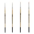 thumbnail image 1 of ZEM Brosse Synthétique Dorée Petit Détail Ensemble de Brosses Rondes Tailles 10/0, 3/0, 0, 2, 1 of 4
