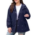 thumbnail image 1 of fheaev Manteaux de Pluie pour Femmes Imperméables Imperméables avec Capuchon Manteau Interchangeable Doux Coupe-Vent Manteau de Pluie Coupe-Vent avec Poche pour la Randonnée en Plein Air, 1 of 7