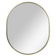 thumbnail image 1 of Hometrends Oval Lounge Framed Wall Mounted Mirror, Home Decor Mirror. Gold Metallic, 24x36", 1 of 6