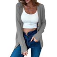 thumbnail image 1 of Cardigan à Manches Longues pour Femmes Automne Cardigan Ouvert avec Poches Cardigan Léger Décontracté, 1 of 5