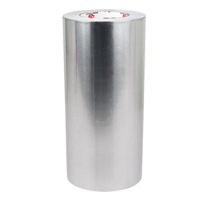 BOMEI PACK Ruban en Papier D\'aluminium, Ruban Métallique Robuste pour Conduits, Ruban Argenté Résistant aux Hautes Températures, Parfait pour Sceller et Rapiécer, CVC, Conduits d'Air, Isolation et Moi