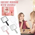 thumbnail image 2 of SharkTRUE Miroir Carré avec Poignée Accessoires de Maquillage Beauté Miroir à Main Coiffeuse, 2 of 8