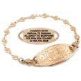 thumbnail image 1 of MedicEngraved Rose Gold Stainless Steel Custom Medical Alert Bracelet - 5mm Heart Link, 1 of 7