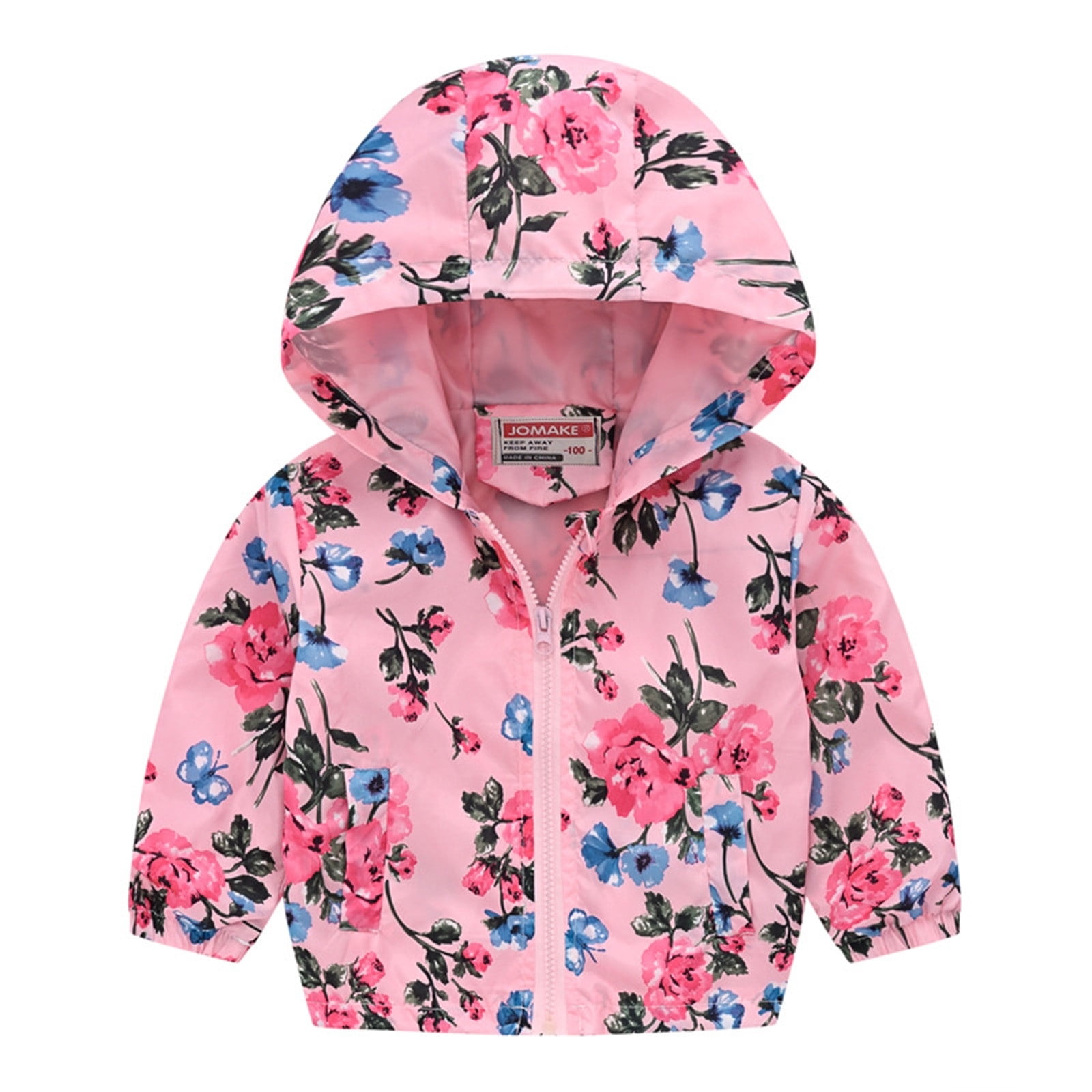 Toddler Girls Winter Coat Cute Animal Printed Solid Color Lightweight Jacket Windproof Puffer Jacket Toddler Fall Spring Jacket 12-18 Months Kids Clothes
