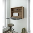 thumbnail image 4 of Nexera Slim Secretary Desk, Nutmeg and Charcoal, 4 of 7