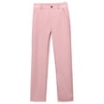 thumbnail image 2 of TIEVOSA Pantalon Chino Extensible à Enfiler pour Garçons, Pantalon en Sergé pour Enfants pour l'École, 9-10 Ans (Rose), 2 of 5