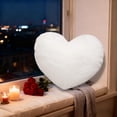 thumbnail image 4 of Faux Rabbit Fur Heart Pillow | Plush Throw Cushion for Couch, Bed, or Sofa | Adorable Decorative Accent for Home, Living Room, or Bedroom | Soft Support for Back, Neck, or Lap, 4 of 6