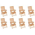 thumbnail image 1 of vidaXL Chaises Inclinables d'Extérieur de Patio Fauteuil Lounge Inclinable Bois Massif Teck, 1 of 6