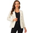 thumbnail image 1 of INSPIRE CHIC Veste en Denim pour Femme à Revers Cranté, Manches Longues, Boutonnée, avec Poches, P Abricot, 1 of 5
