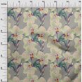 thumbnail image 2 of oneOone Silk Tabby Fabric Leaves & Orchids Floral Print Sewing Fabric BTY 42 Inches Wide, 2 of 4