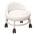 thumbnail image 4 of Abbracc Low Rolling Seat Pulley Stool Pedicure Stool Roller Seat Short Stool for Library white, 4 of 9