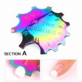 thumbnail image 1 of TopLLC Gabarit d'Ongles Français en Cristal Tricolore Gabarit de Couleur en Acier Inoxydable Plaque en Acier de Modelage, 1 of 1