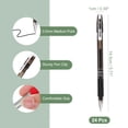thumbnail image 2 of Uxcell Gel Pen Medium Point 0.5mm, 24 Pack Smooth Black Gel Ink Rollerball Pen for Home Office Writing Note Taking Journaling Business, Style 2, 2 of 6