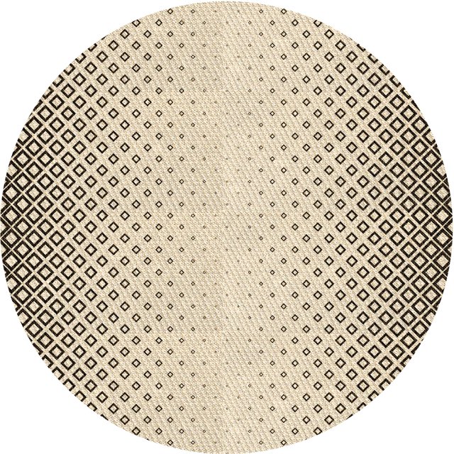 Ahgly Company Tapis Rond Lavable en Machine Intérieur Transitionnel Marron, 7 Pieds Rond