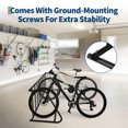 thumbnail image 3 of Support de Plancher pour Vélo en Acier Robuste – Support Autoportant Enduit de Poudre avec Fini Résistant aux Intempéries, outil-Free Assembly, Rangement Simple Ou Double Côté – Idéal pour Garage, Cour Ou Événements – Noir Ou Gris, 3 of 7