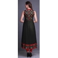 thumbnail image 4 of Bimba Robe Anarkali Ikat Noire pour Femmes, Kurti Imprimée Ethnique Indienne, Longue Kurta, Robe de Soirée, XX-Grand, 4 of 6