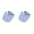 thumbnail image 4 of QualitChoice Simple Design Solid Color False Collar Formal Fashion Chiffon Fake Half Shirt Decorative Detachable Lapel Clothing Decor Blue Point 2PCS, 4 of 6