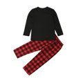 thumbnail image 2 of ITFABS Ensemble Pyjama Assorti Famille Imprimé Solide/plaid Dormeuses Famille, 2 of 7