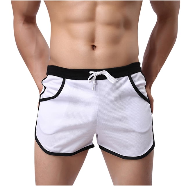 Men's Athletic Shorts Summer Drawstring Quick Dry Lightweight Running Workout Gym Beach Lounge Shorts with Pockets