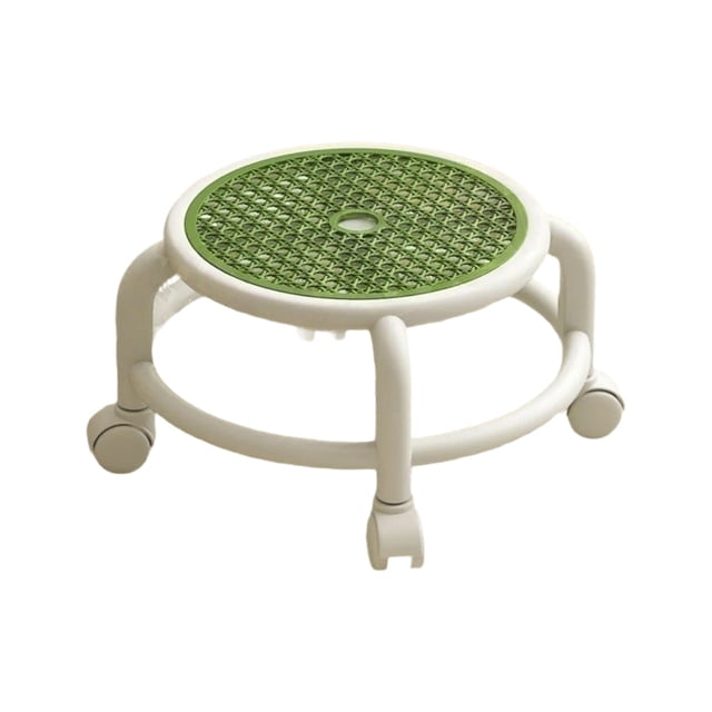 Green Breathable Rolling Stool With 360 Degree Wheels 26 X 26 X 19 Inches Mesh Design Swivel Seat For Home Office Compact Mobile Stool Lightweight Portable Seat Space Saving Ergonomic Desi