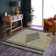 thumbnail image 3 of Casavani Hand Block Printed Cotton Rug Bedroom Living Room Carpets, Gray 6x9 Feet, 3 of 5