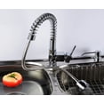 thumbnail image 2 of DROP Bath and Kitchen DR091025 Single Hole Brass Spring Kitchen Sink Faucet with Round shape in Chrome color, 2 of 6