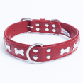 thumbnail image 1 of ROTTERDAM BONES Leather Dog Collar Single- Row Bones, 1 of 4