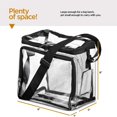 thumbnail image 2 of MOPOOR Clear Lunch Bag -Clear Lunch Bag for Work Double-Deck Reusable Lunch Bag with Adjustable Strap, Front Pocket and Top Compartment for Picnic, Beach, Work, School, 2 of 3