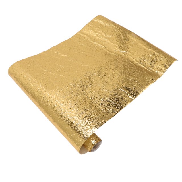 Oil Proof Sticker, Cuttable Self Adhesive Waterproof Decorative Foil Wallpaper For Cabinet For Countertop Gold,Silver