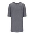 thumbnail image 4 of Ovzne Robes d'Été pour Femmes 2025 Robe Femme Mode Robe d'Été Décontractée pour Femmes Col Rond Manches 3/4 Unie Robes de Plage avec Poches Robe Grande Taille Liquidation, 4 of 5