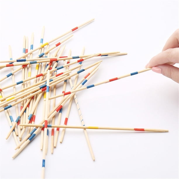 Jeu De Mikado En Bois – Bâtonnets De Ramassage Traditionnels Avec Boîte De Rangement Durable
