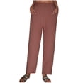thumbnail image 3 of Loose Pants for Women Summer Womens Fashion Casual Spring and Summer Solid Color Loose Full Length Pants, 3 of 6